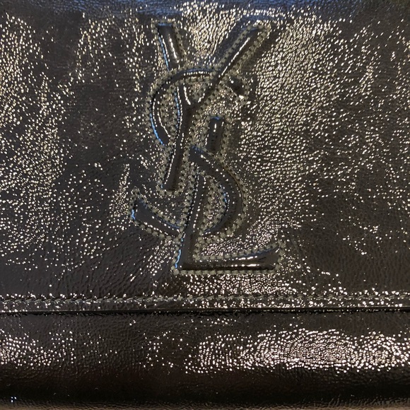 YSL Black Patent Leather Belle Du Jour Clutch - Picture 4 of 6